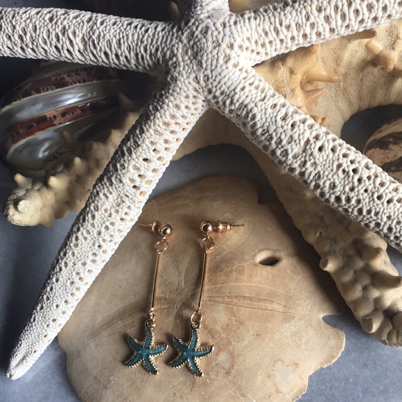 Starfish Drop Post Earrings - Picture 8 of 13